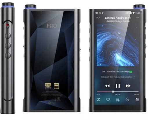 FiiO M15S DAP Triple View FiiO M15S DAP Side Back Front Views
