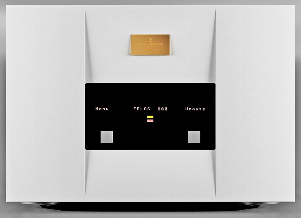 Goldmund Telos 800 Stereo Power Amplifier Front
