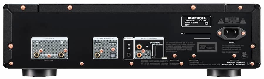 Marantz CD 60 High Performance CD Player Rear View Marantz CD60 CD Player Black Rear