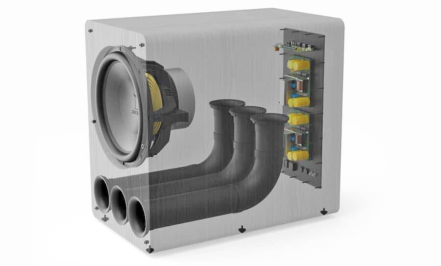 Monoprice Monolith M15-V2 Bass Reflex Subwoofer Interior
