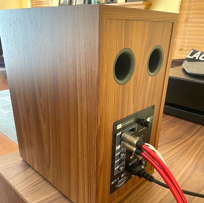 Passive Speaker Binding Posts Triangle BOREA BR03 BT Wireless Speakers Rear Connected